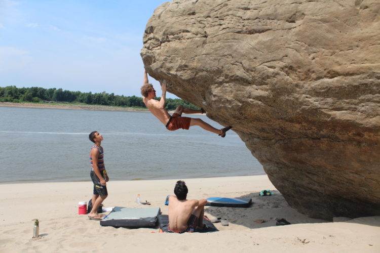 The Beach climbing site in Southern, Illinois