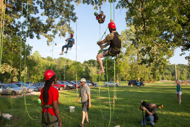 Tree climbing at the Life Outside Festival with Vertical Voyages