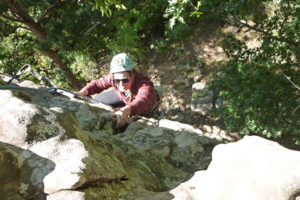 Trad climbing