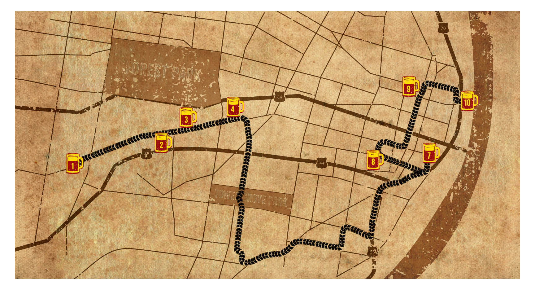 Terrain Brewery Tour Map