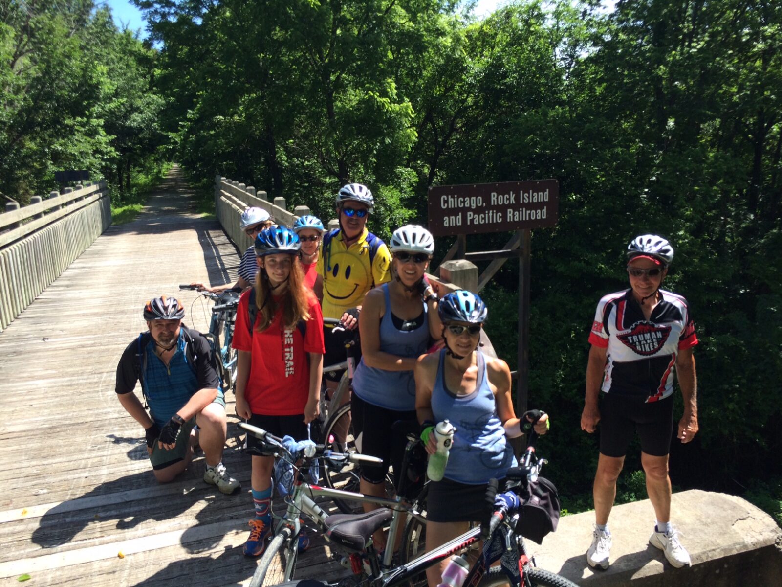 Bikers on the Rock Island Trail