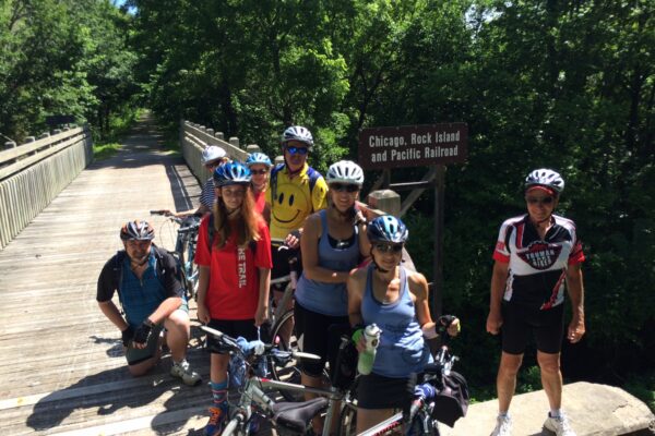 Bikers on the Rock Island Trail