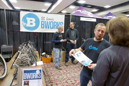 BWorks booth at the Mississippi Valley Bike + Outdoor Expo
