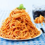 Huge Pile Of Spaghetti On Plate