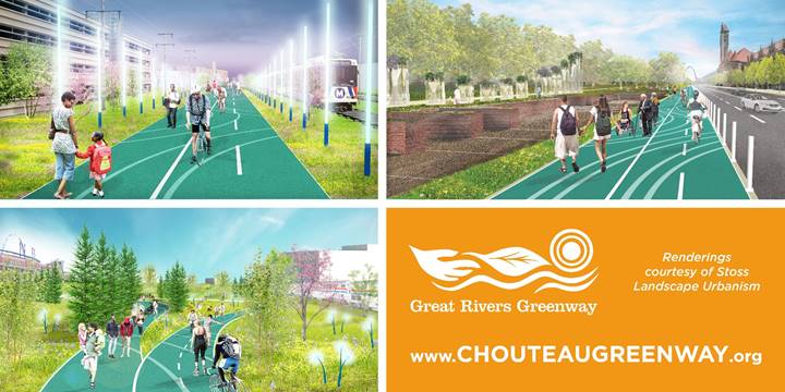 Chouteua Greenway renderings