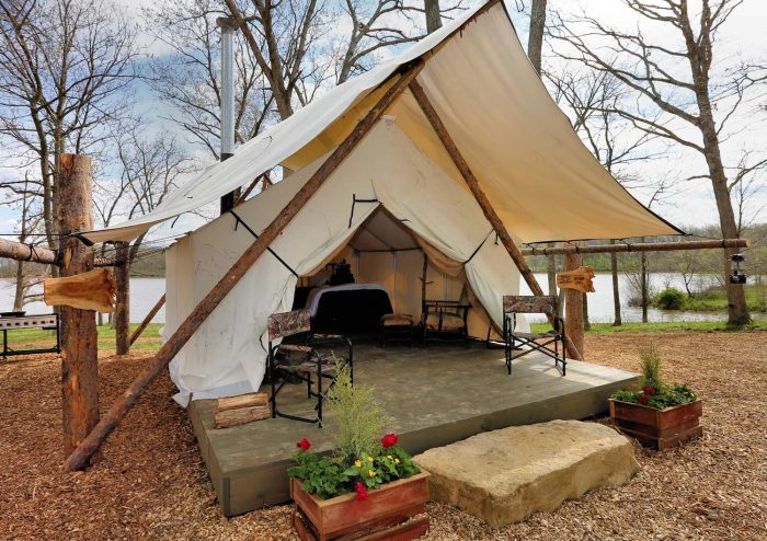 Camp Long Creek glamping tent