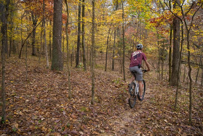 Biking on the Touch of Nature Multiuse Trail System