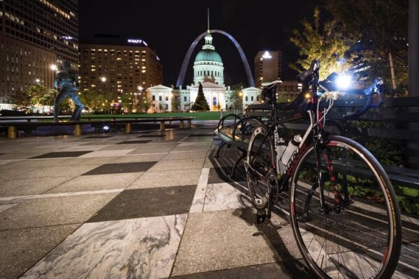 Bike at Kiener Plaza in St. Louis