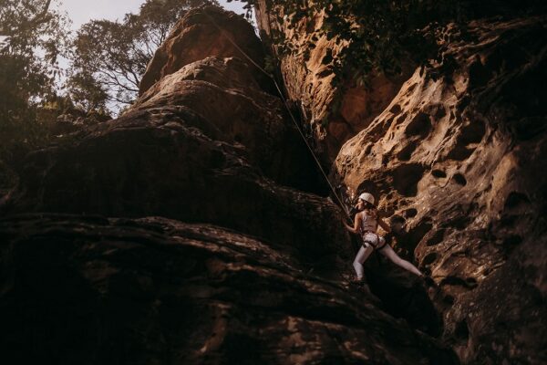 Rock climbing at Giant City State Park