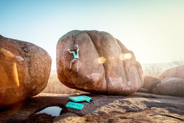 Bouldering at Elephant Rocks State Park