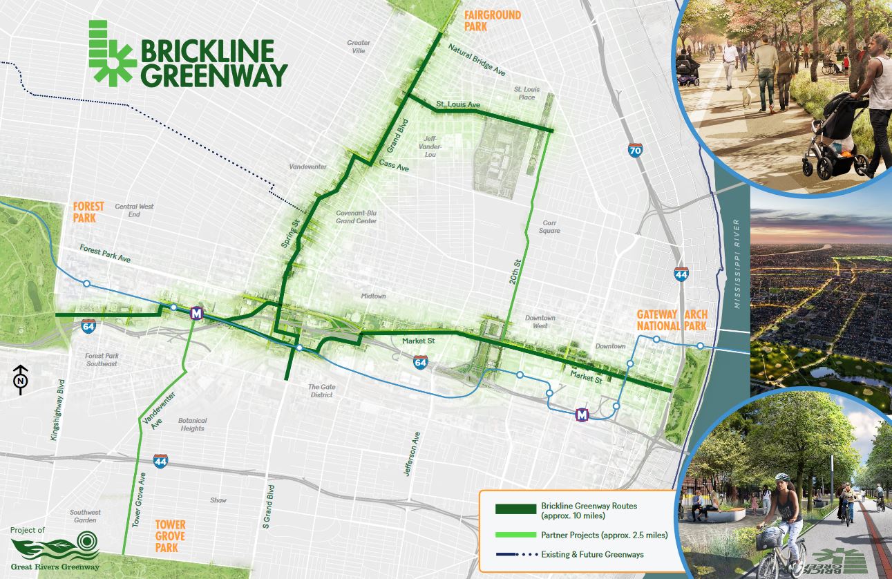 Brickline Greenway Map 2023