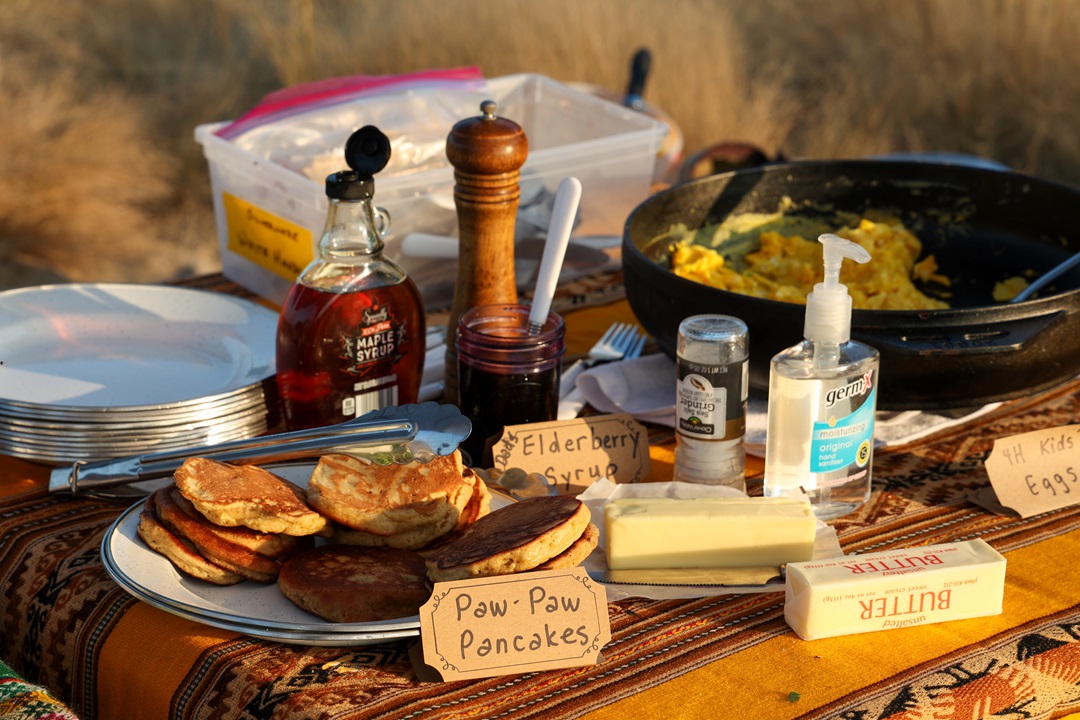 Breakfast spread on the French Corridor Excursion.