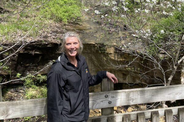 Laura Hendrickson in a Missouri park.