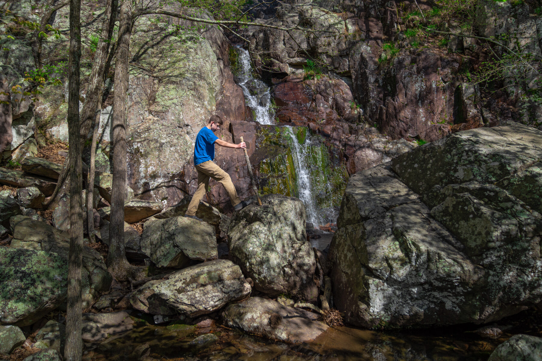 Hiking at Taum Sauk State Park.